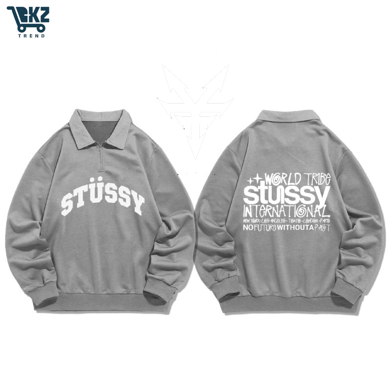 Jaket Stussy | Jaket Halfzip Stussy World Tribe New