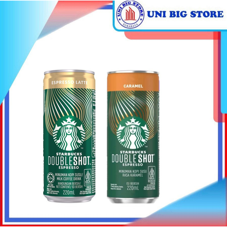 

Starbucks Double Shot Coffee Espresso | Caramel Can 220 ml Kopi Kaleng