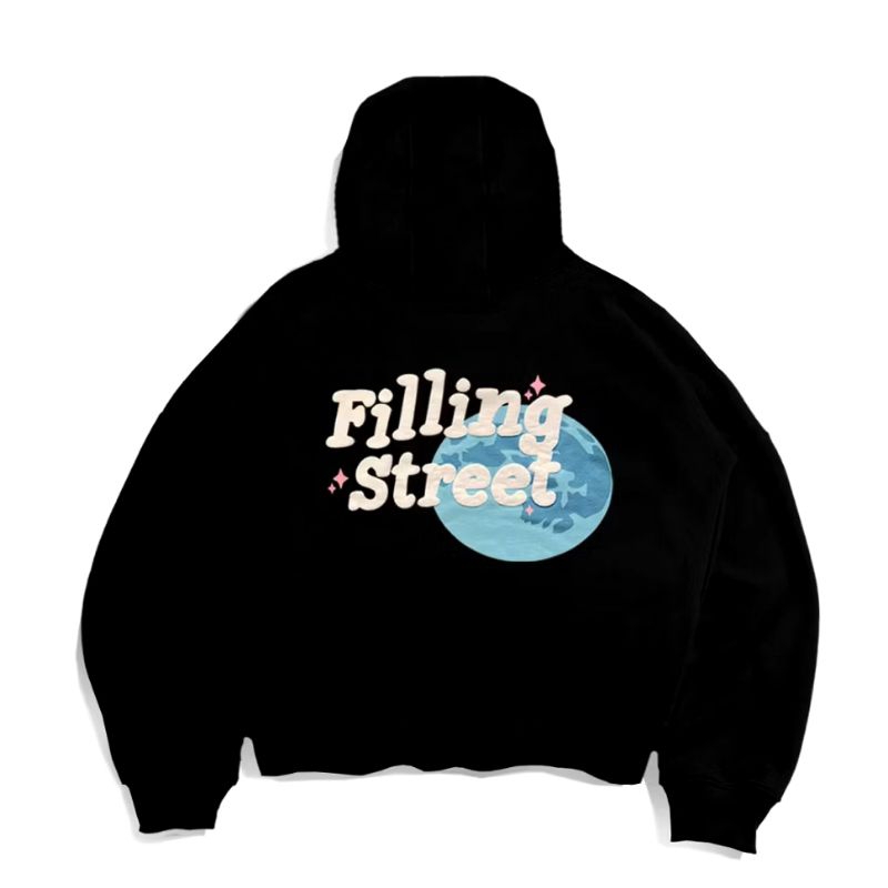 ZODIAK | HOODIE BOXY OVERSIZE | FILLINGSTREET HITAM