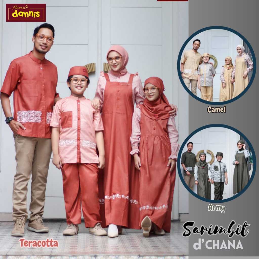 NEW ARRIVAL SARIMBIT EXCLUSIVE D'CHANA BY DANNIS COLLECTION Baju Couple Keluarga