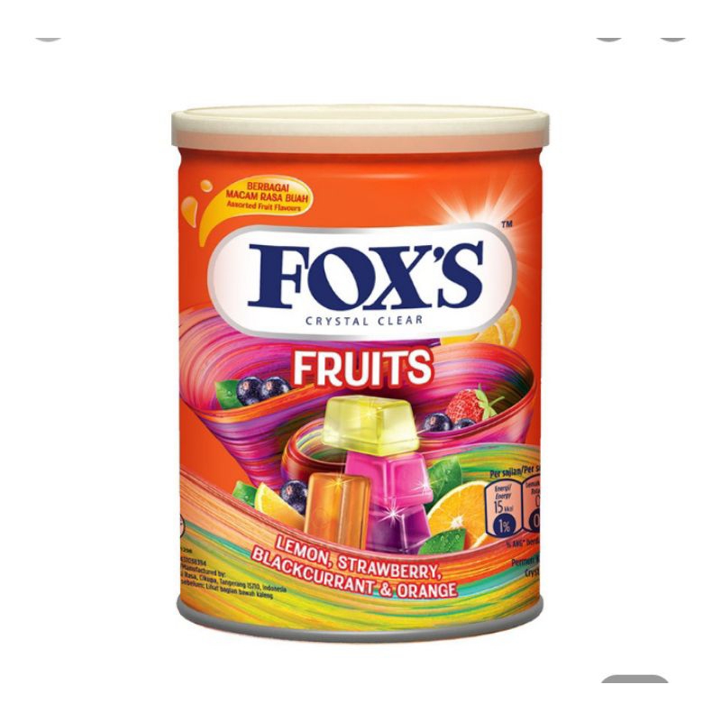 

fox's fruit crystal permen rasa buah buahan kaleng 170gr