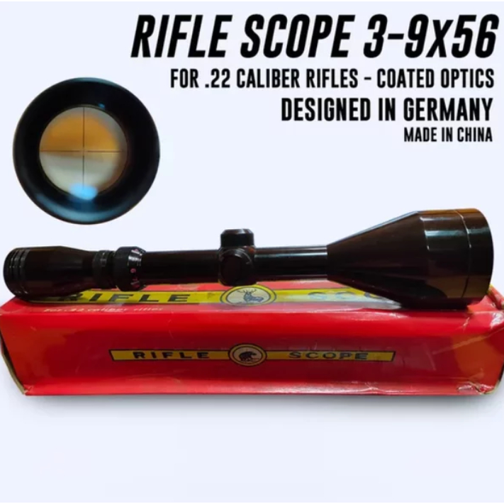 Senapan Rifle Scope Teropong Kijang 3-9x56 Hitam Telescope Teleskop Like Merek Bushnell Spike T Eagl