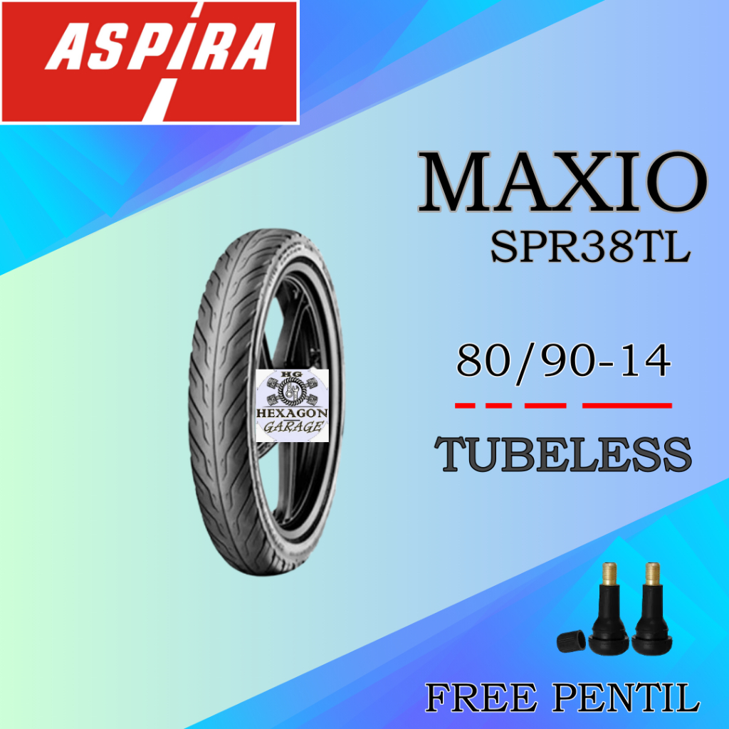 Ban Motor Aspira SPR38 80/90-14 Tubeless ASPIRA MAXIO SPR38TL Ring 14