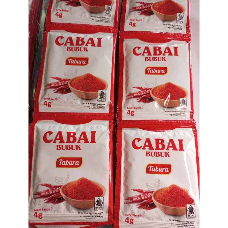 

CABAI BUBUK /PCS/RENCENG Tabura/Bumbu bubuk Instan