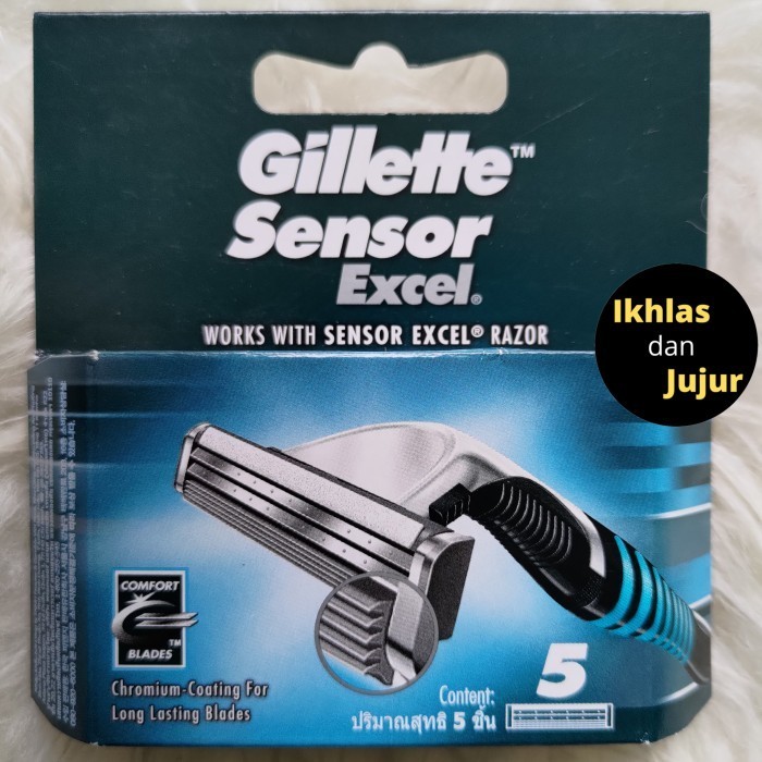 OrderSkgKirimHariIni- Gillette Sensor Excel Alat Pisau Cukur Razor Isi 5 Refill