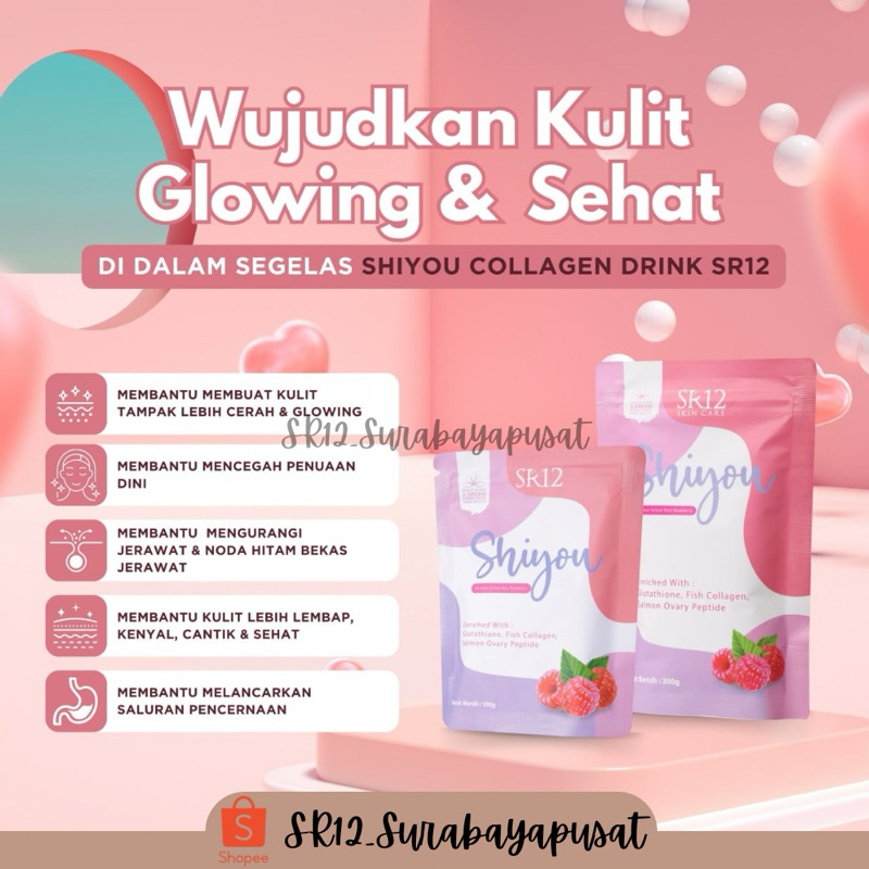 

SR12 Shiyou Collagen Drink Kemasan 100gr 200gr Minuman Berkolagen BPOM