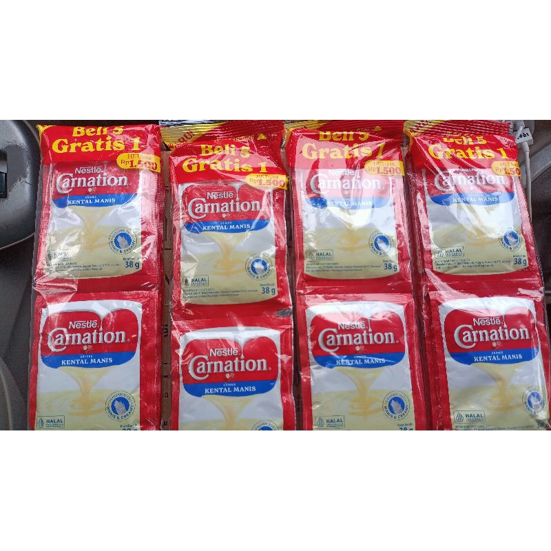 

Carnation Sachet 38g Beli 5 free 1