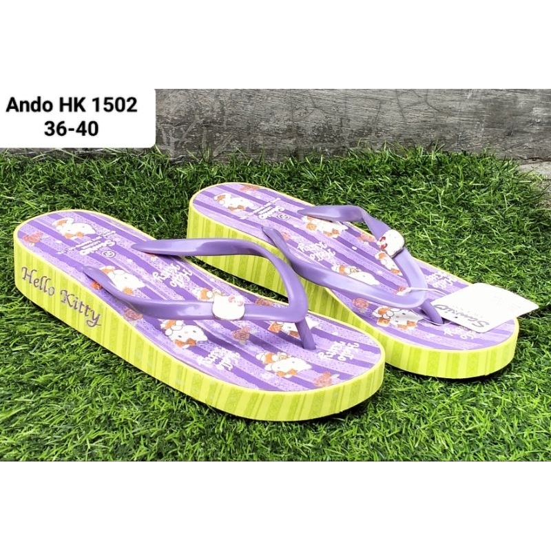 Sandal Wedges Perempuan - Sandal Jepit - ANDO HK 1502&1507