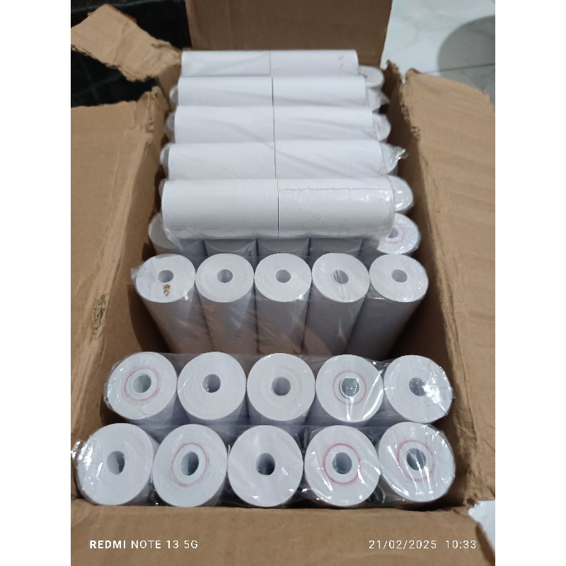 

10 Roll Kertas Thermal Polos 57x30