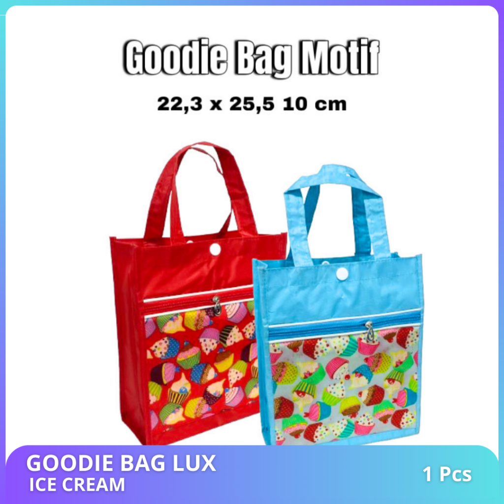 

HD Tas Jinjing Motif Ice Cream Tas Belanja Tas Serbaguna