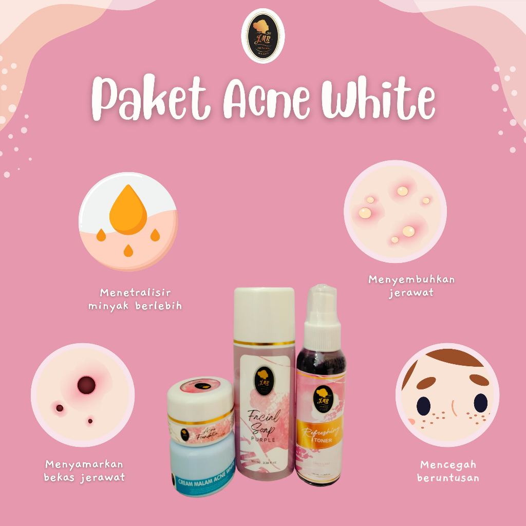 JMB Beauty set acne white | JMB Skincare | menghilangkan jerawat | mencerahkan kulit