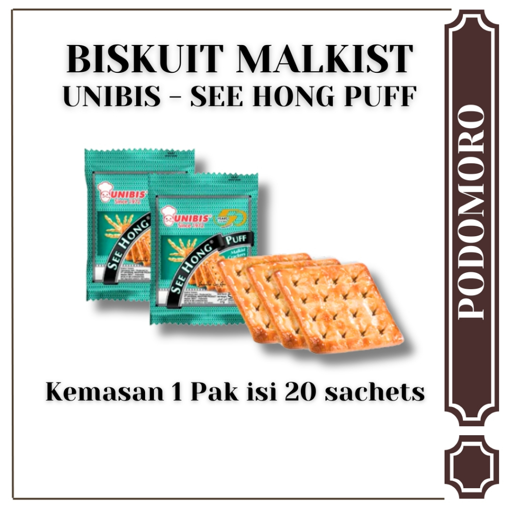 

UNIBIS BISKUIT MALKIST See Hong Puff Sachet - 1 Pack isi 20 Sachets x 27 gram