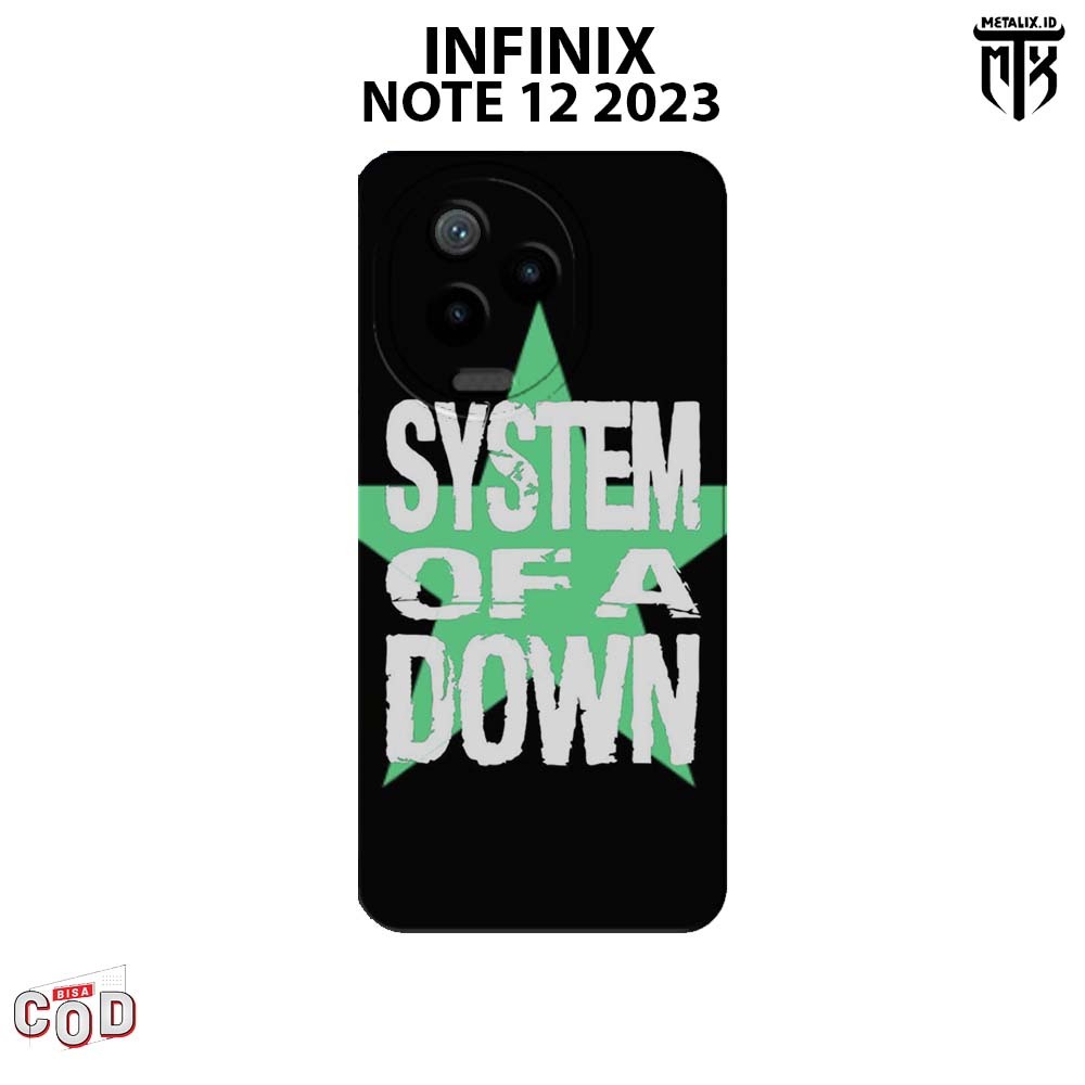 Casing INFINIX NOTE 12 2023 - Case INFINIX NOTE 12 2023 BAND SYSTEM OF A DOWN SOFTCASE PROCAMERA CAS