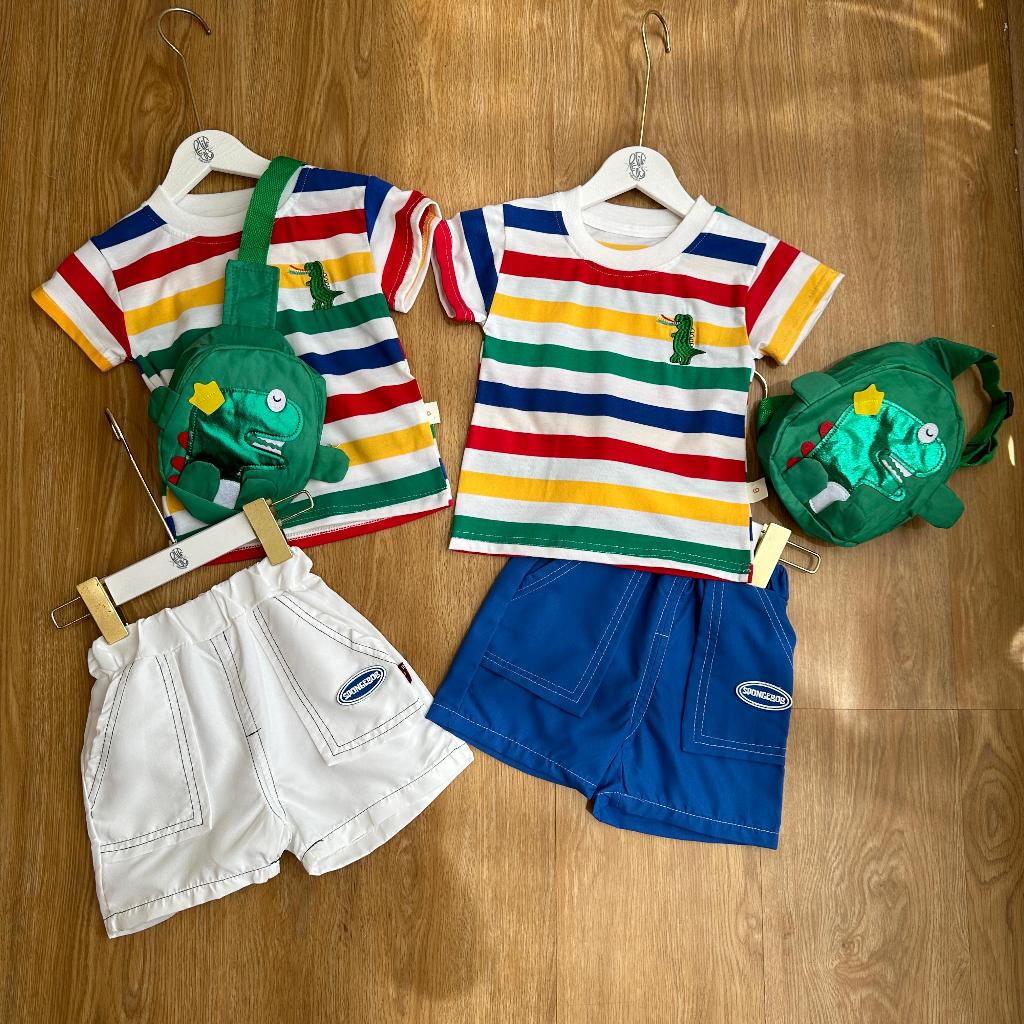 Colorful Dino Set | Setelan Anak Laki Laki | Baju Anak Laki Laki | Setelan Keren Anak Laki