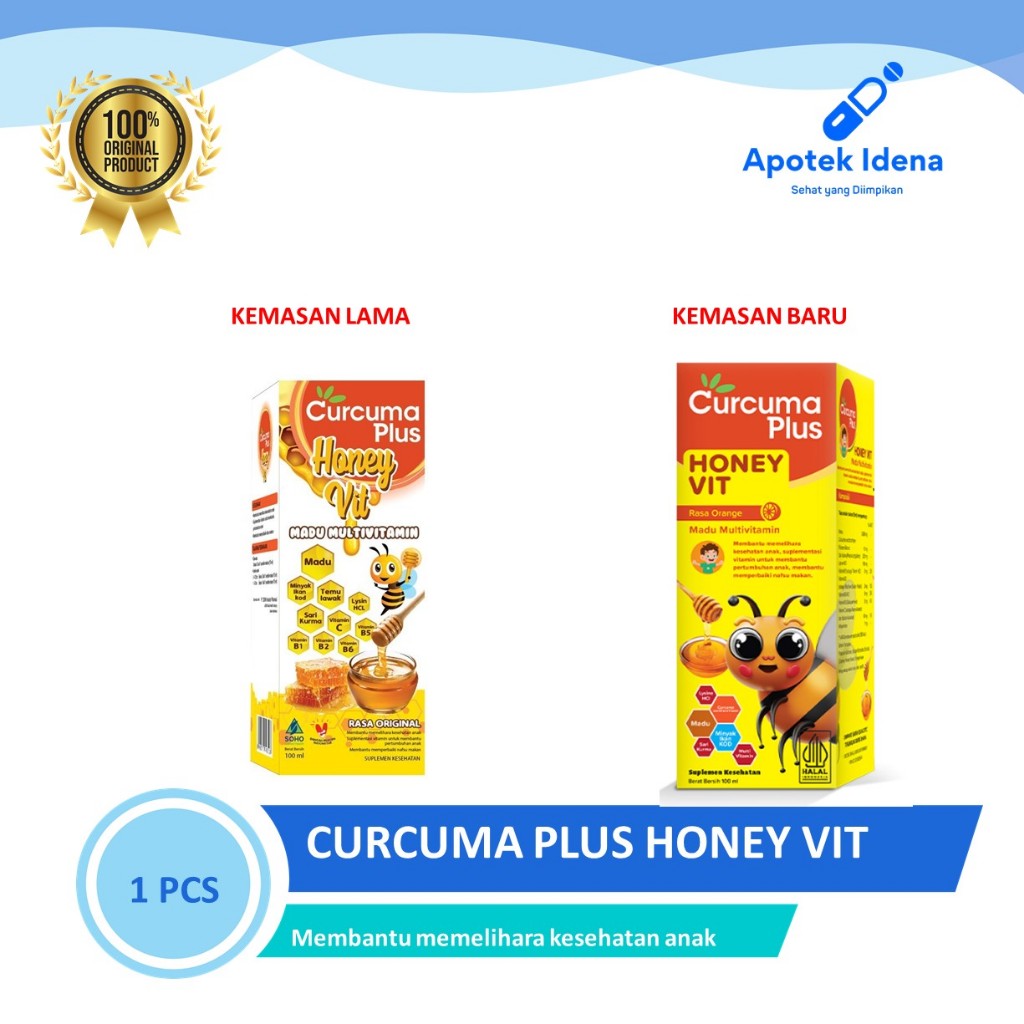 CURCUMA PLUS HONEY VIT 100 ML Vitamin Untuk  Nafsu Makan Anak/ Multivitamin Daya Tahan Tubuh Anak