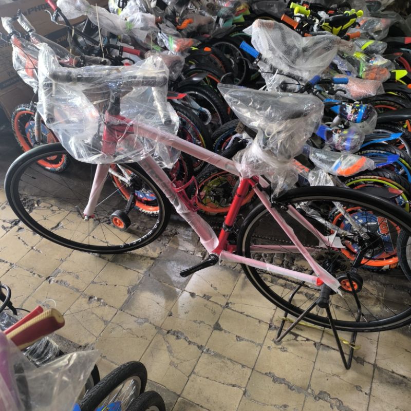 Sepeda Balap Road Bike Polygon Stratos S2 Bekas Minus stiker ngelupas sama bocel dikit