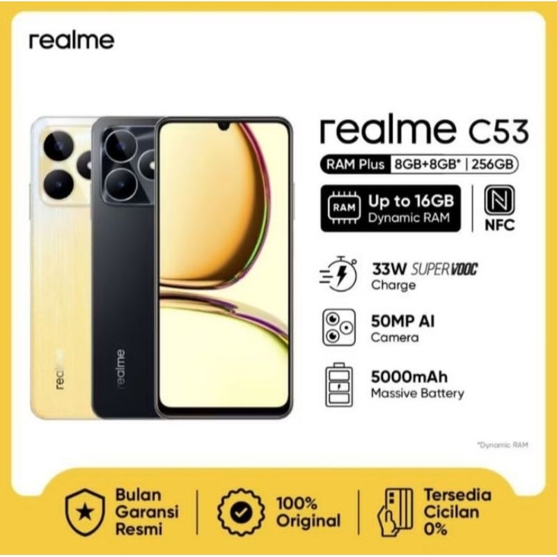 REALME C53 RAM 8+8GB / 256GB GARANSI RESMI 12 BULAN second CUCI GUDANG