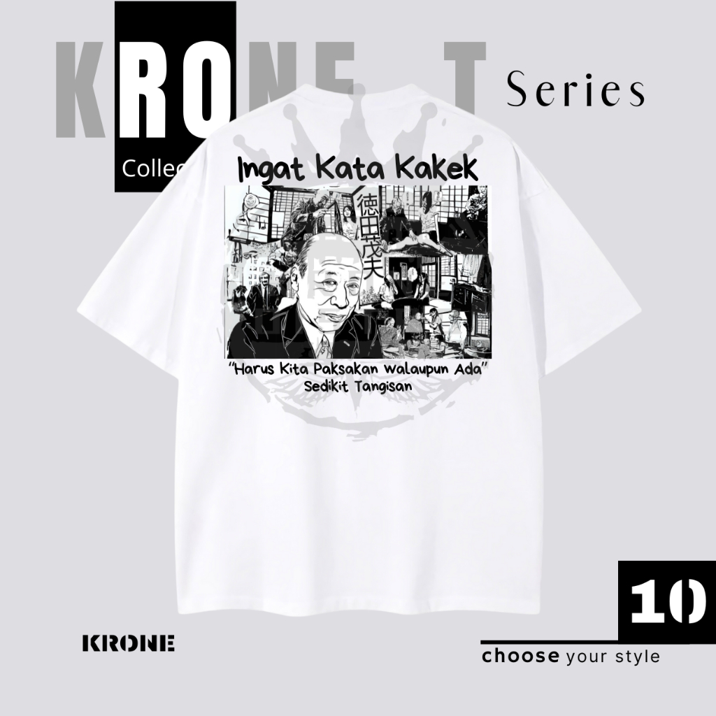 KRONE Kaos Kata Kata SUGIONO Katun 24s Tebal Premium - Tshirt Distro The Legend Jav Sugiono