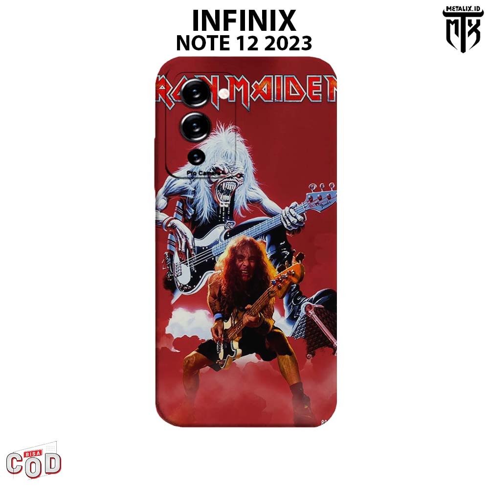 Casing INFINIX NOTE 12 G96 - Case INFINIX NOTE 12 G96 BAND IRON MAIDEN SOFTCASE PROCAMERA CASE HANDP