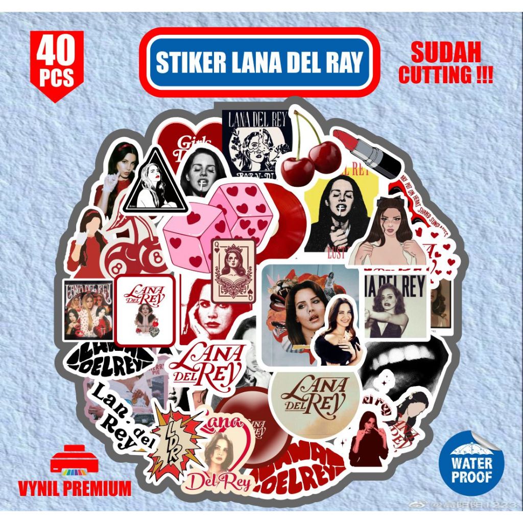 

Stiker LANA DEL RAY Vynil sudah terpotong 40 PCS
