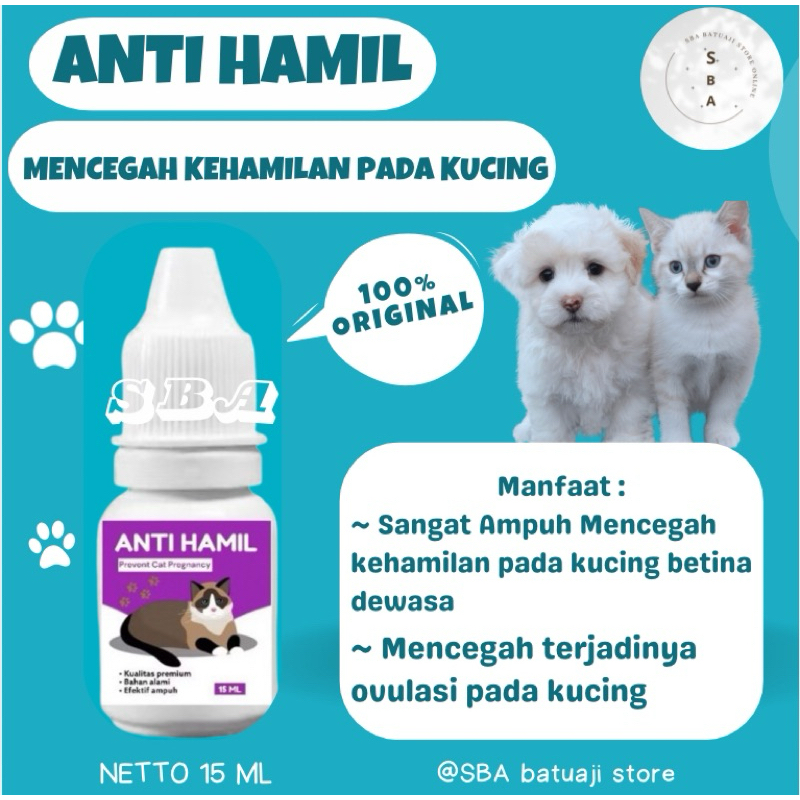 OBAT ANTI HAMIL KUCING 15ml OBAT KB KUCING