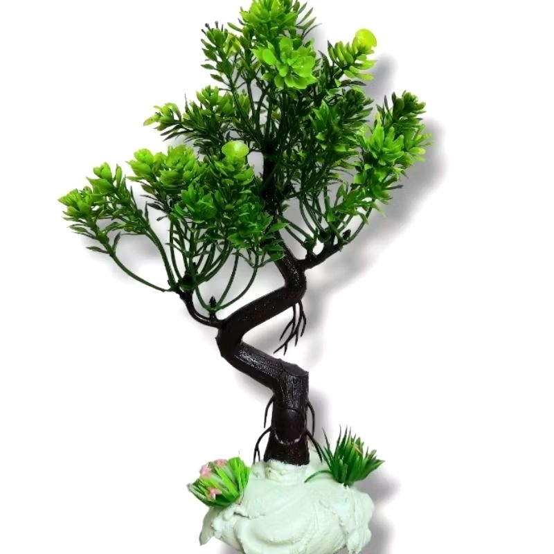 Hiasan aquarium bonsai sintetis