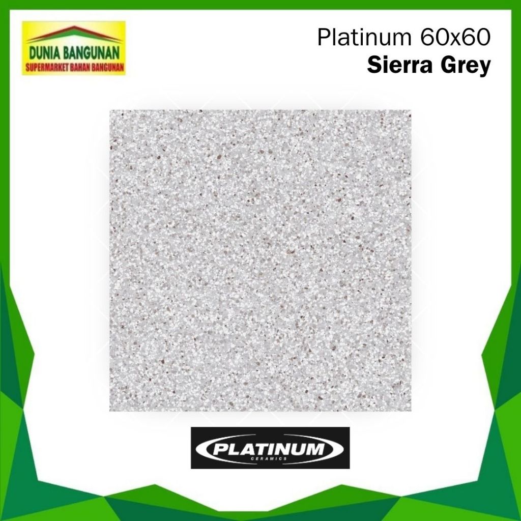 Keramik Platinum 60x60 Sierra Grey / Keramik Lantai Keset / Keramik Dapur / Keramik Teras