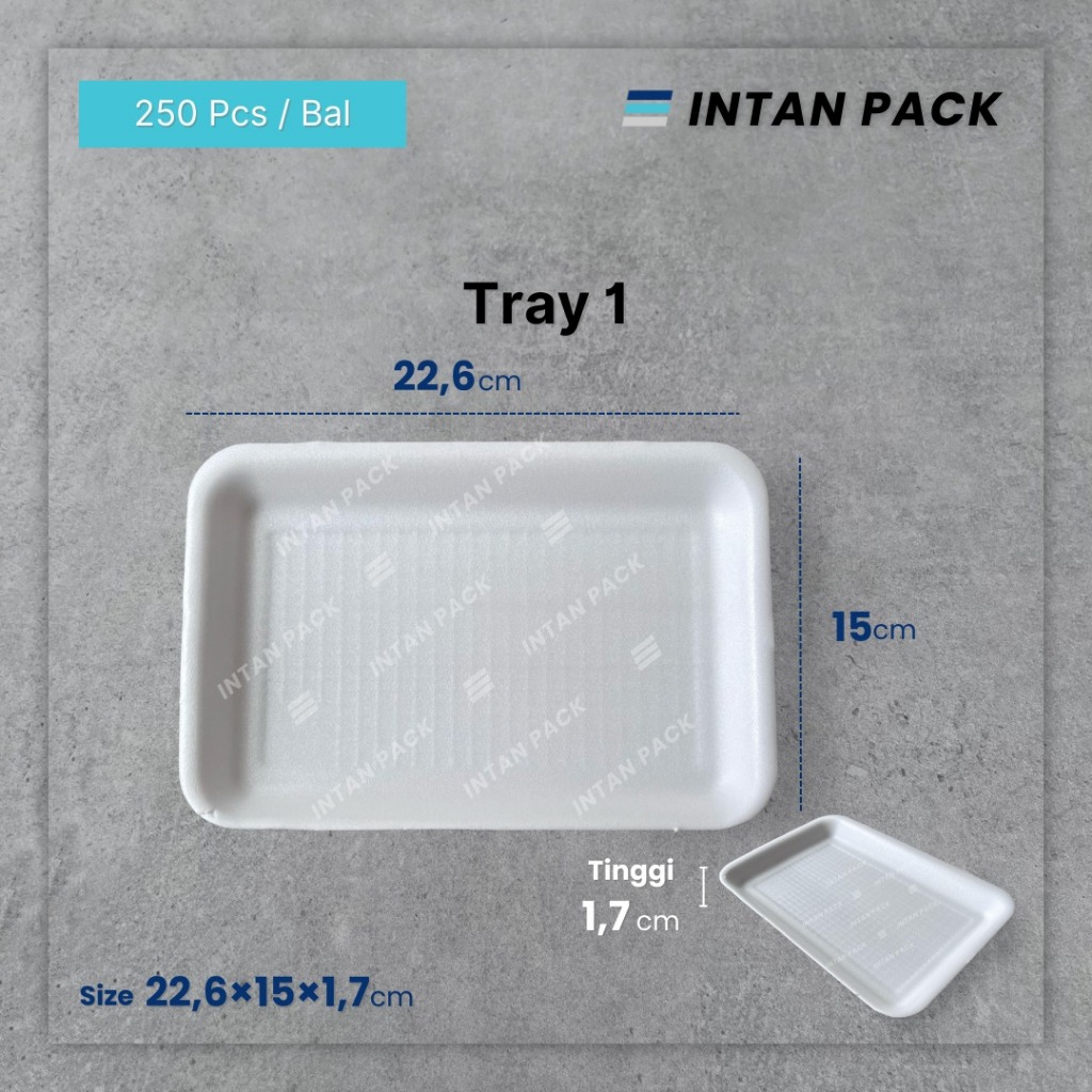 Foam Tray 1 Styrofoam Buah/ Sayur/ Daging Stereofoam Buah (250 pcs)