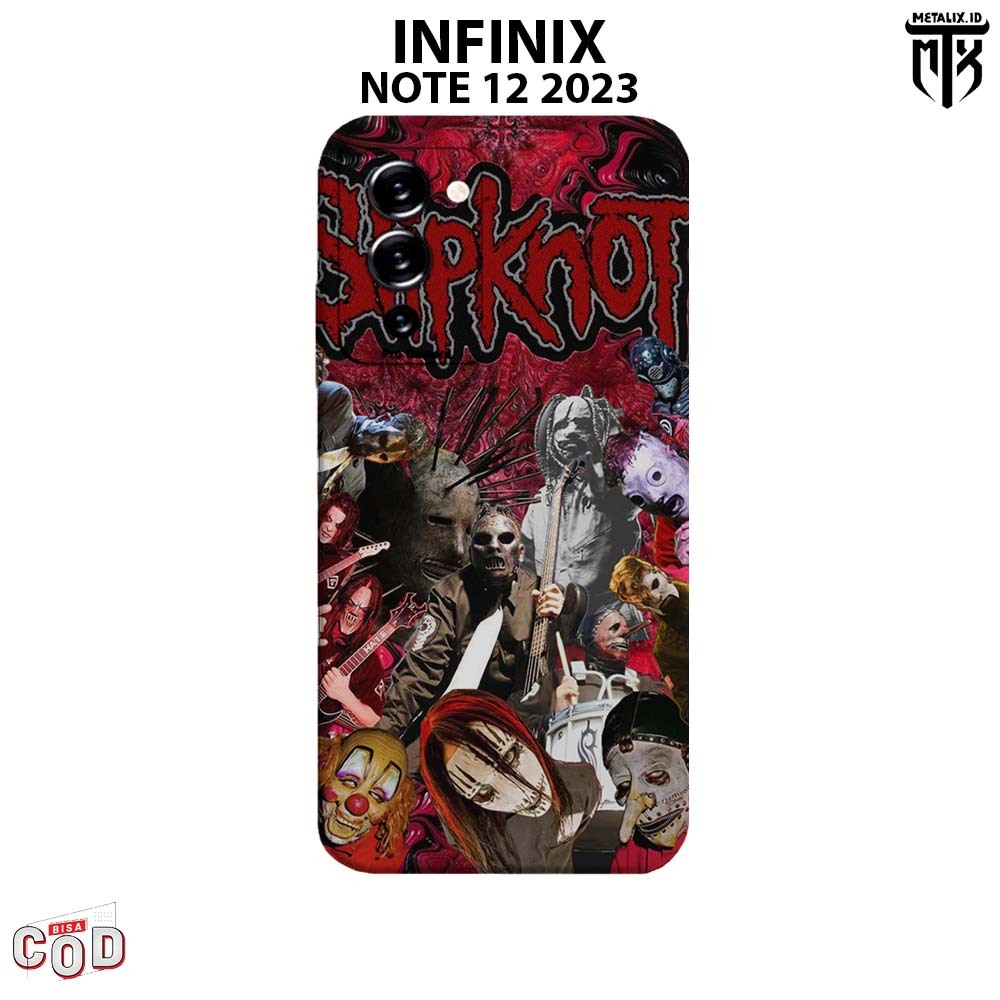 Casing INFINIX NOTE 12 G96 - Case INFINIX NOTE 12 G96 BAND SLIPKNOT SOFTCASE PROCAMERA CASE HANDPHON