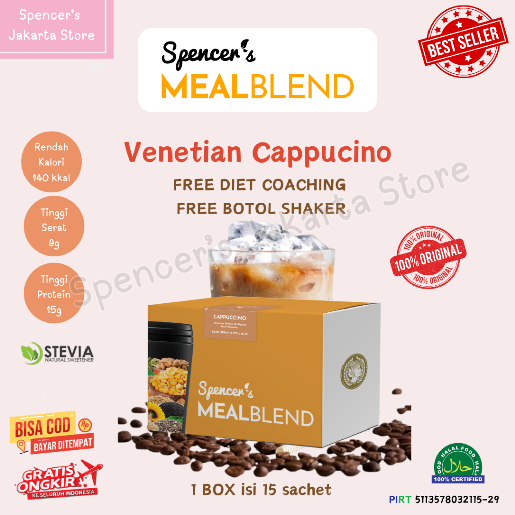 

Spencer's Mealblend Multigrain VENETIAN CAPPUCCINO - 1 Box isi 15 Sachet + BONUS SHAKER