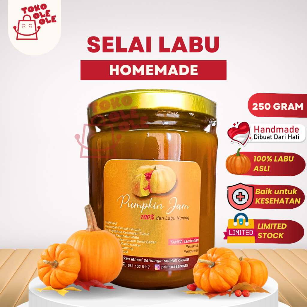

Selai Labu Kuning / Waluh Kuning Pumpkin Jam / Selai Buah 250gr