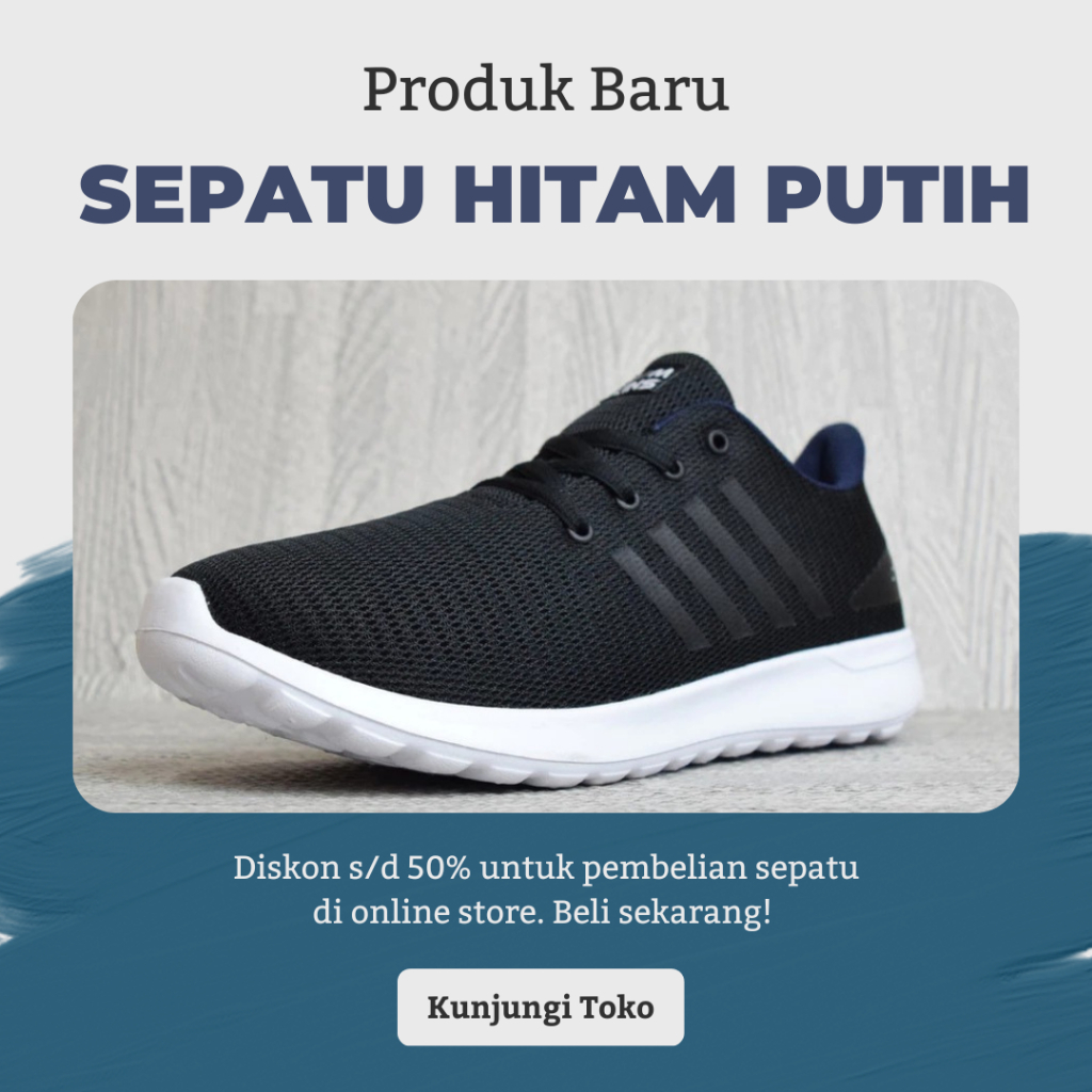 Casual Tomkins Sepatu Sekolah - Hitam Putih Sepatu Laki Laki & Perempuan Sekolah Grade