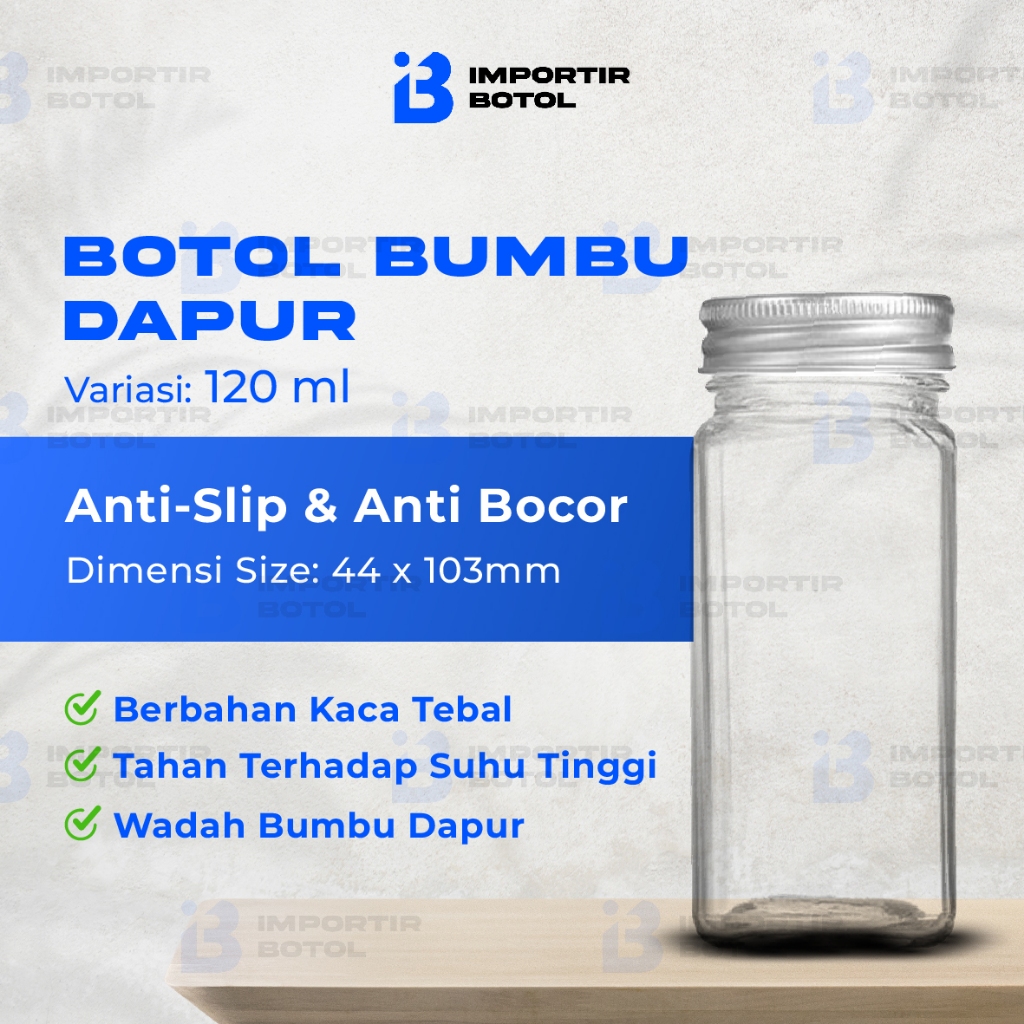 IMPORTIR BOTOL Jar Bumbu Dapur 120ml