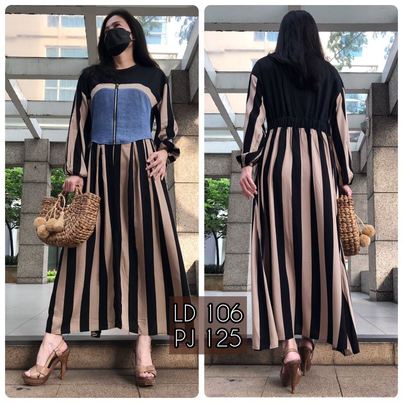 GAMIS WANITA SALUR MIX JEANS MODIS/GAMIS TERBARU