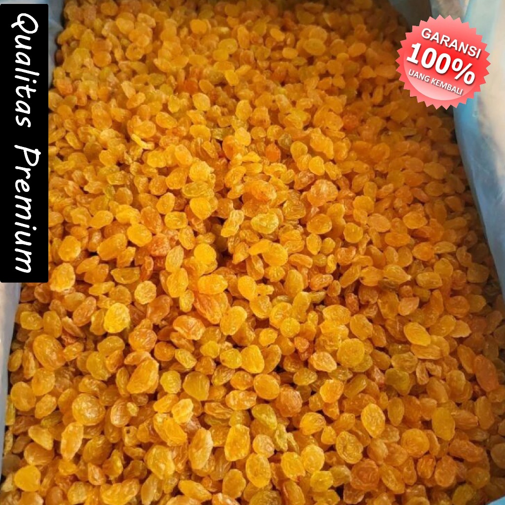 

Kismis Mutiara 1kg Golden Yellow Raisins - Manis Alami dengan Kualitas Premium