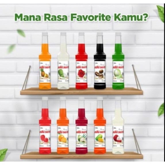 

Sirup NIKISARI Rasa Sesegar Buah Asli Kemasan Botol plastik 450 Ml