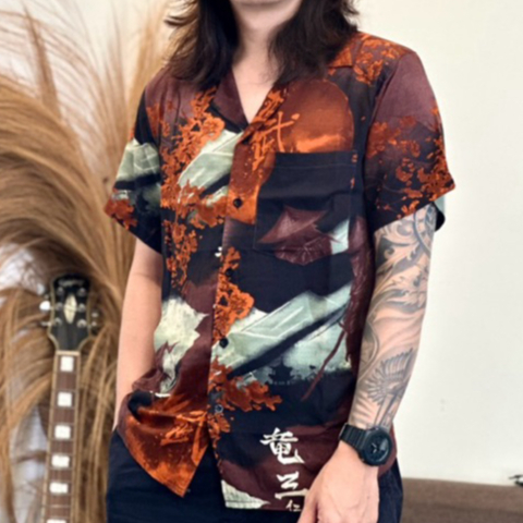 uty NRKY kemeja pria lengan pendek bahan rayon adem