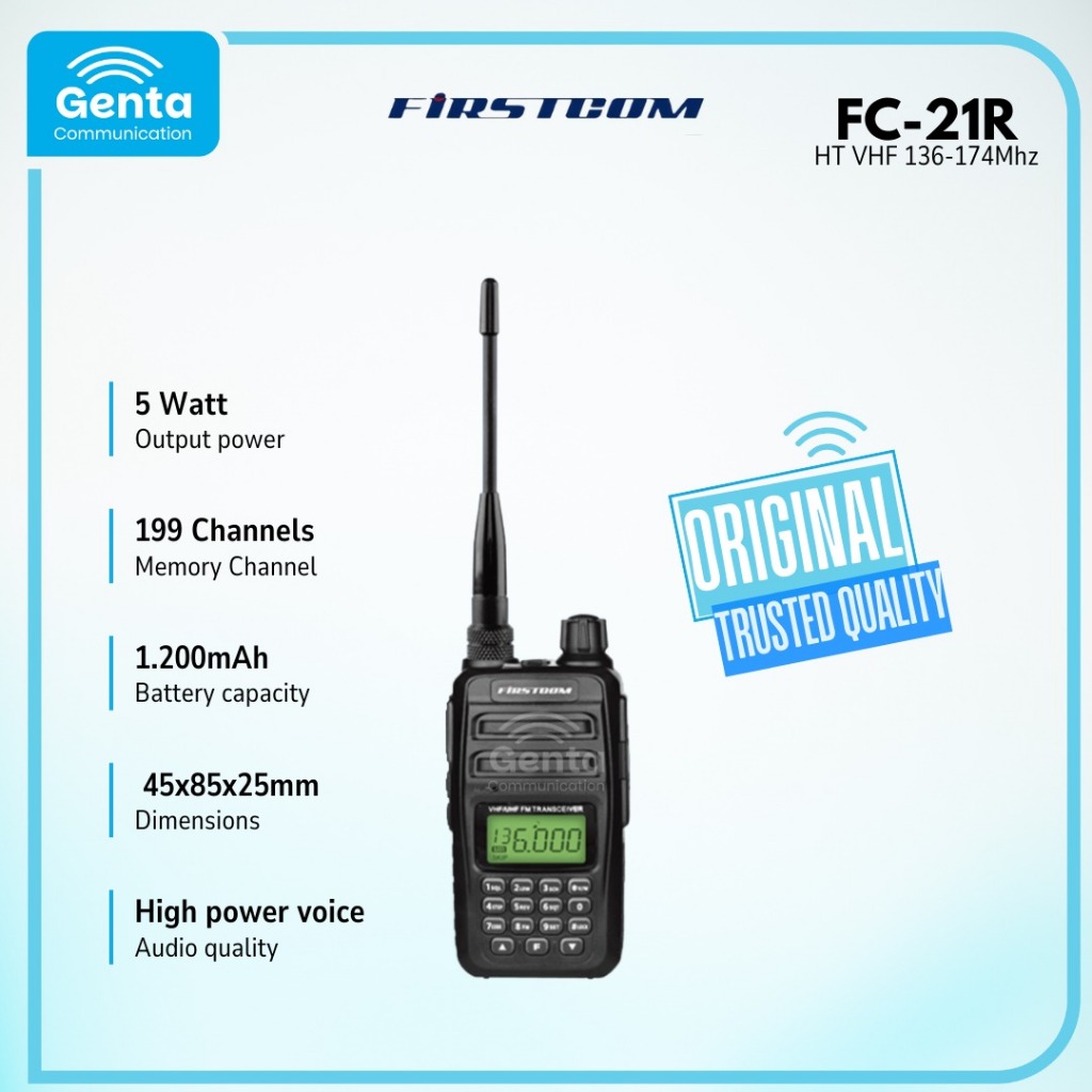 HT FIRSTCOM FC-21R / FIRSTCOM FC 21R FC21R VHF 136-174Mhz GARANSI BARU ORIGINAL TERMURAH