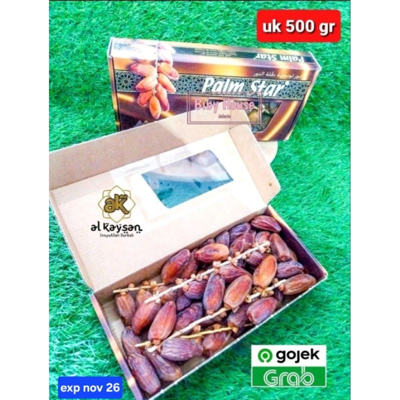 

Kurma Palm frutt tunisia tangkai / palm fruit merek PALM STAR 500 gr KEMASAN DUS