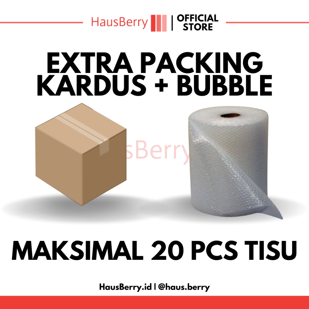 

[EXTRA BUBBLE + KARDUS] Packing Tambahan Untuk Maksimal 20 Pack Tissue