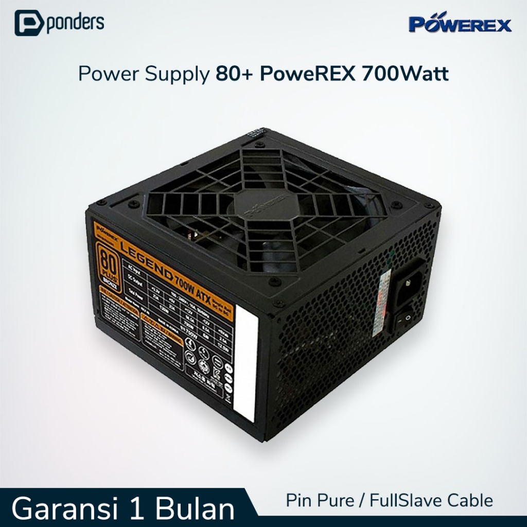PSU 700 Watt 80+ / PowerSupply 700Watt 80+ Merk PoweREX Pin Pure