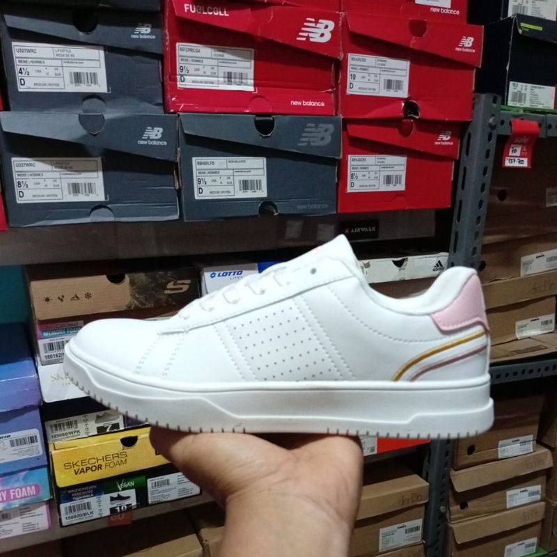 Sepatu Sneaker's kasual wanita Airwalk Brama White pink women casual shoes original store