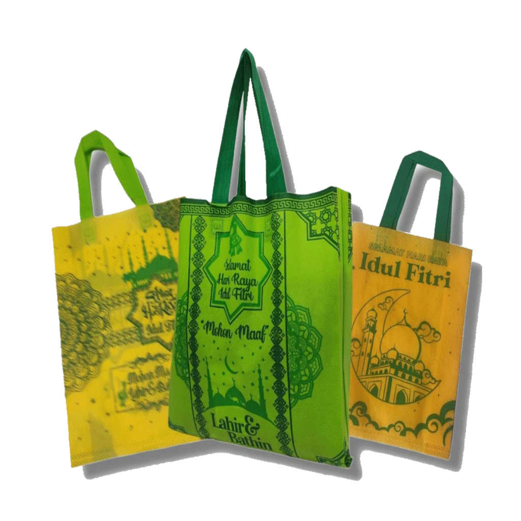 

Tas Souvenir Parcel Lebaran Idul Fitri 2025 Ukuran Besar / Kecil 20x25 25x35 30x40 38x45 cm Kain Spunbond Goodie Bag Untuk Kantong Bingkisan Belanja Lipat / totebag Tile Snack Anak / Paper bag Hampers Toples Kue Kering Santunan Ramadhan