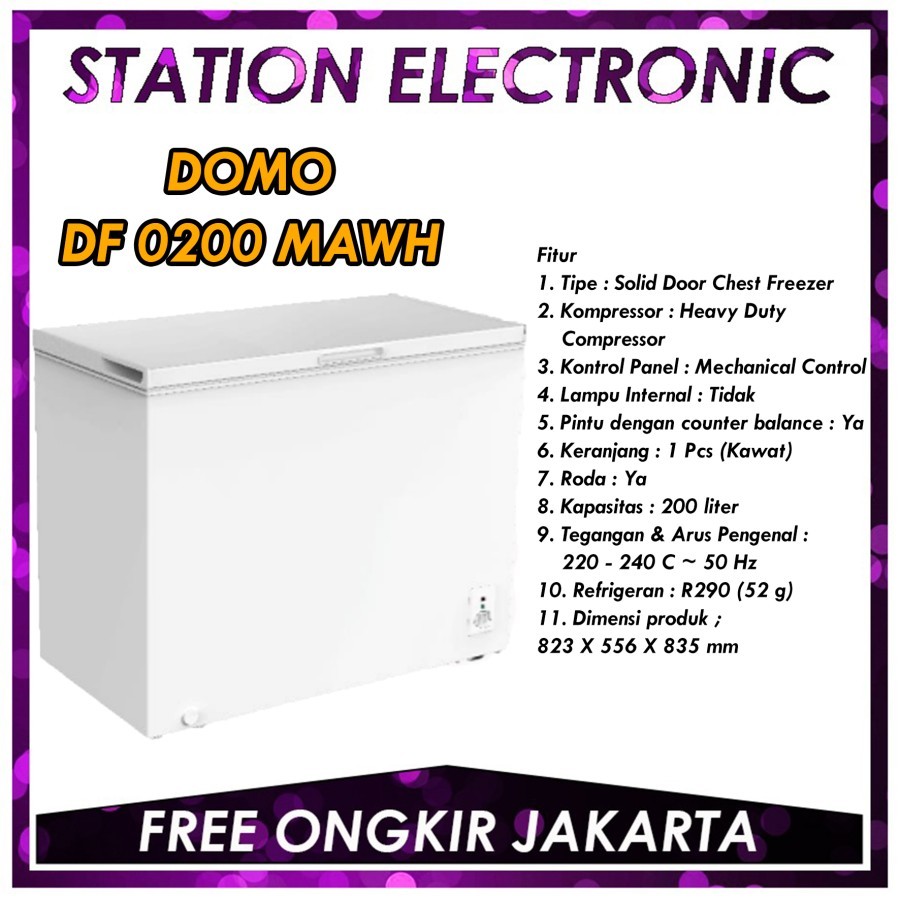 DOMO CHEST FREEZER DF 0200 MAWH / FREEZER DOMO BY MODENA DF-0200-MAWH