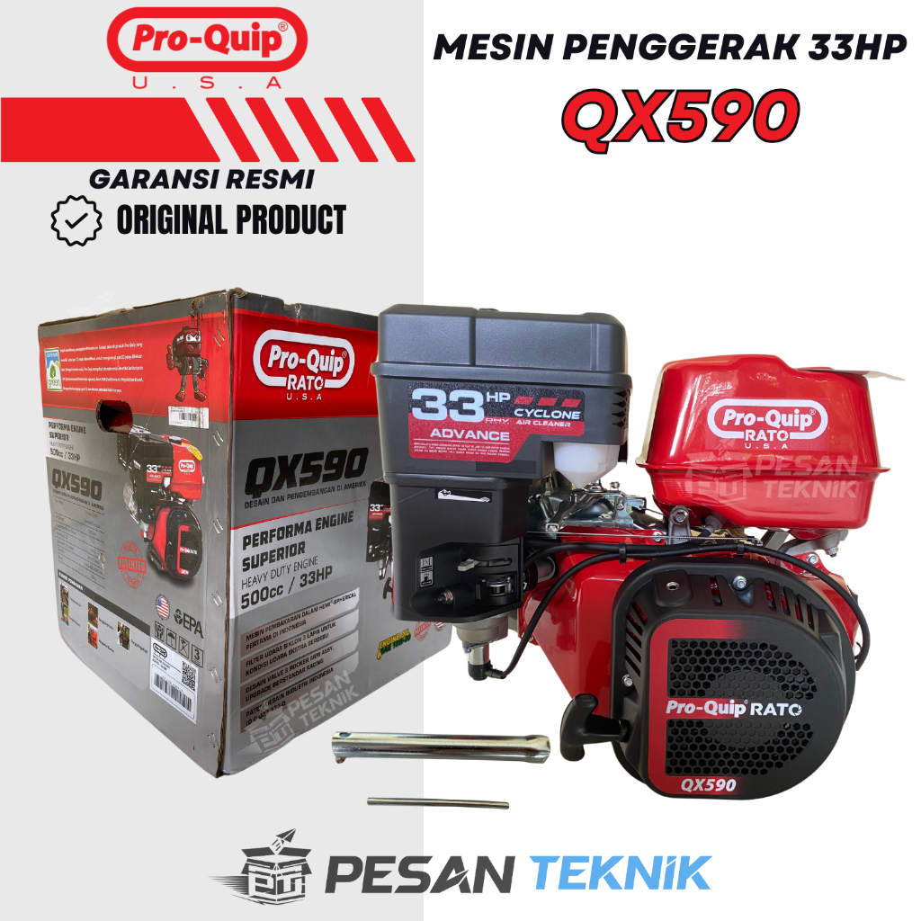 Gasoline Engine Rato QX590 Mesin Penggerak Bensin 33 Hp Heavy Duty  ProQuip QX590