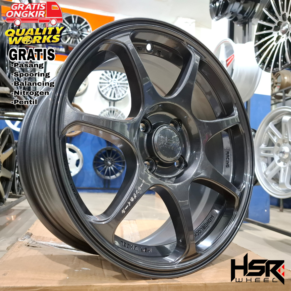 Velg Modifikasi Mobil City, Swift, Ring 16 Velg Racing JDM HSR Wheel Sebunsuta