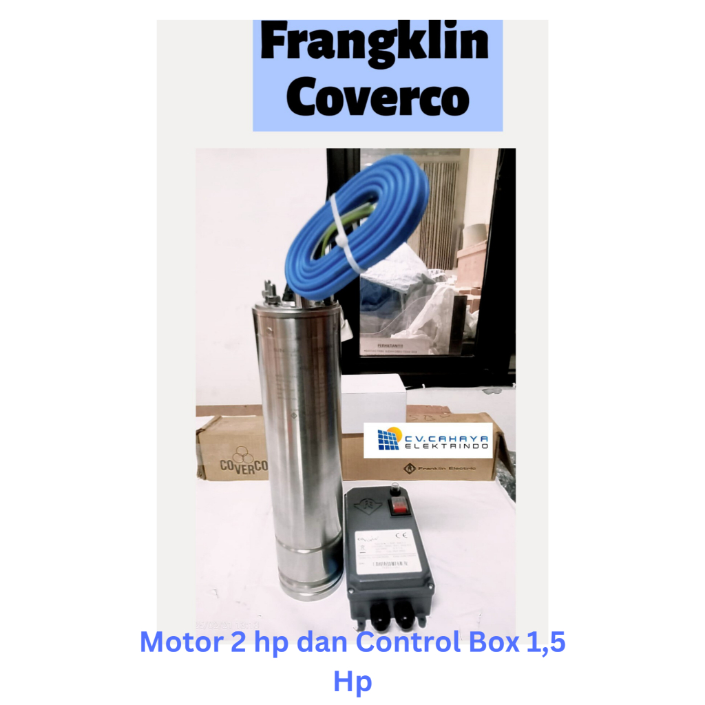 Franklin coverco Motor 2 hp dan Control Box coverco 2 hp pengairan pompa air sumur