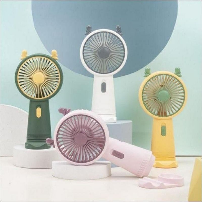 [™CB] Kipas SX115 Mini Handle Kipas Genggam Portable SX115 + Stand Hol