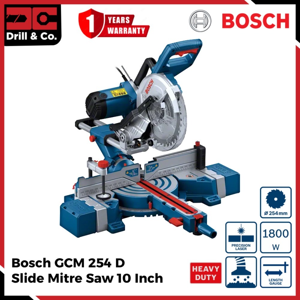 Bosch GCM 254 D Slide Mitre Saw / Miter Saw 10 Inch