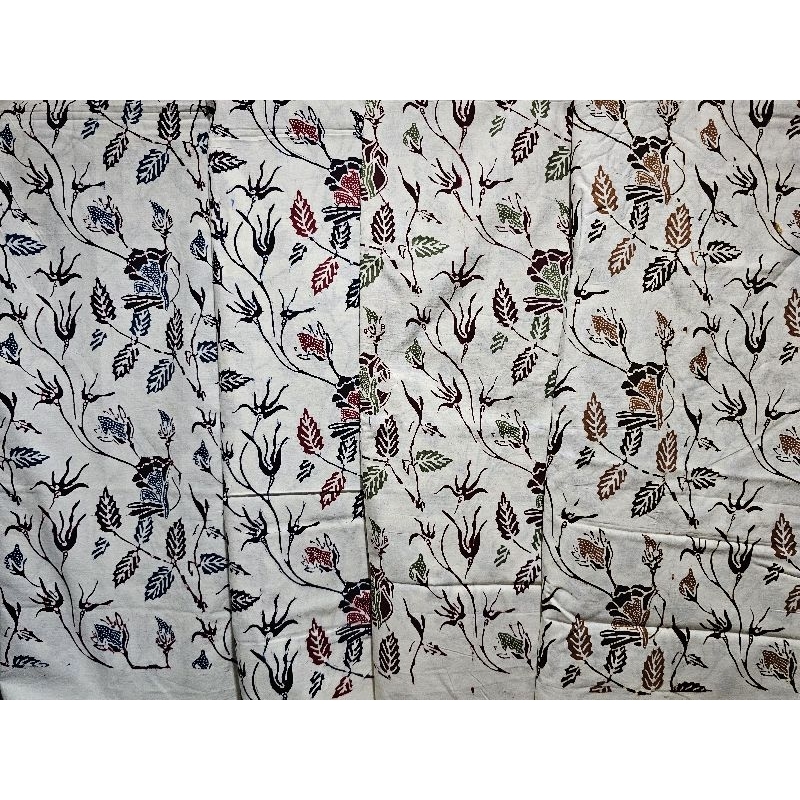 kain batik katun kombinasi putih biru 3